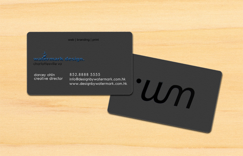 深灰色简洁名片印刷